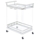 Jefferson 2-tier Glass Serving Cart Clear - My Sweet Home Furniture (Queens, NY)