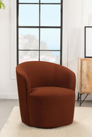 Joyce Sloped Arms Swivel Chair Burnt Orange - My Sweet Home Furniture (Queens, NY)