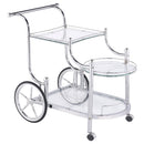 Sarandon 3-tier Serving Cart Chrome and Clear - My Sweet Home Furniture (Queens, NY)