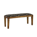 Lamont Rectangular Upholstered Bench Natural and Navy - My Sweet Home Furniture (Queens, NY)