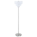 Anya Metal Base Floor Lamp Chrome and Crystal - My Sweet Home Furniture (Queens, NY)