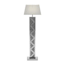 Carmen Geometric Base Floor Lamp Silver - My Sweet Home Furniture (Queens, NY)