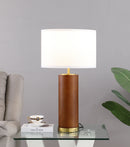 Aziel Drum Shade Bedside Table Lamp Cappuccino and Gold - My Sweet Home Furniture (Queens, NY)