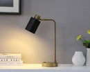 Cherise Adjustable Shade Table Lamp Antique Brass and Matte Black - My Sweet Home Furniture (Queens, NY)