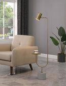 Jodie Round Base Floor Lamp Antique Brass and Grey - My Sweet Home Furniture (Queens, NY)