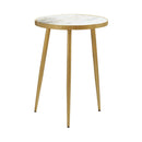 Acheson Round Accent Table White and Gold - My Sweet Home Furniture (Queens, NY)