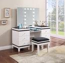Talei 6-drawer Vanity Set with Hollywood Lighting Black and White - My Sweet Home Furniture (Queens, NY)