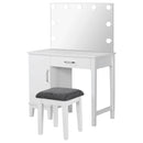 Elijah Makeup Vanity Table with LED Mirror and Stool - My Sweet Home Furniture (Queens, NY)