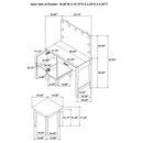 Elijah Makeup Vanity Table with LED Mirror and Stool - My Sweet Home Furniture (Queens, NY)
