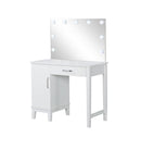 Elijah Vanity Set with LED Lights White and Dark Grey - My Sweet Home Furniture (Queens, NY)