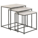 Medora 3-piece Nesting Table with Marble Top