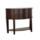 Diane 2-drawer Demilune Shape Console Table Cappuccino - My Sweet Home Furniture (Queens, NY)