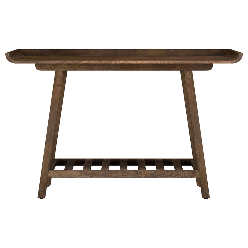 Ornelas 46-inch Console Table with Slatted Shelf Mango Brown - My Sweet Home Furniture (Queens, NY)