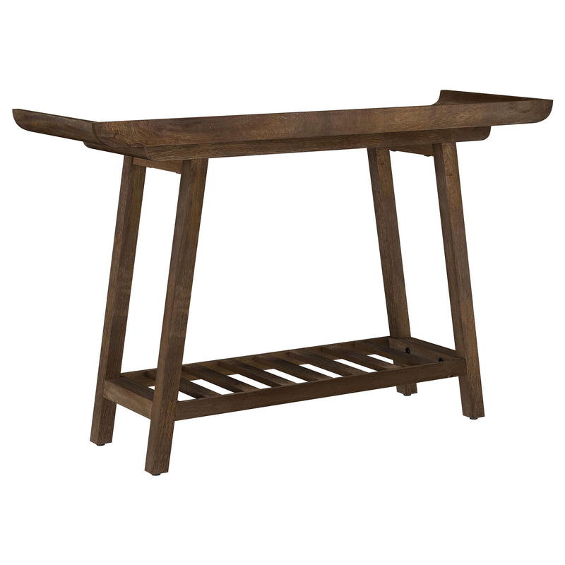 Ornelas 46-inch Console Table with Slatted Shelf Mango Brown - My Sweet Home Furniture (Queens, NY)