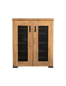 Bristol Metal Mesh Door Accent Cabinet Golden Oak - My Sweet Home Furniture (Queens, NY)