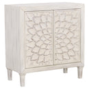 Clarkia Accent Cabinet with Floral Carved Door White - My Sweet Home Furniture (Queens, NY)