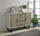 Abelardo 3-drawer Accent Cabinet Weathered Oak and Cement - My Sweet Home Furniture (Queens, NY)