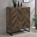 Carolyn 2-door Accent Cabinet Rustic Oak and Gunmetal - My Sweet Home Furniture (Queens, NY)