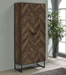 Carolyn 2-door Accent Cabinet Rustic Oak and Gunmetal - My Sweet Home Furniture (Queens, NY)