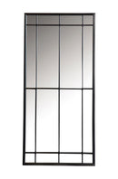 Annetta Rectangular Window Pane Wall Mirror Black - My Sweet Home Furniture (Queens, NY)
