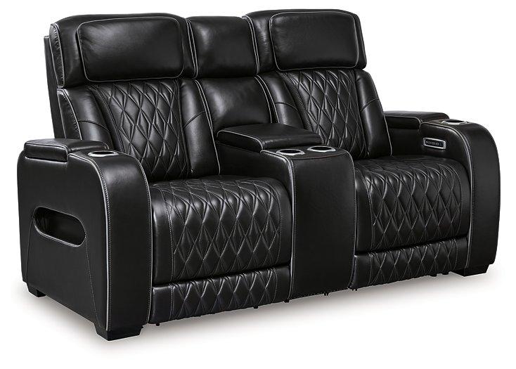 Boyington Power Reclining Loveseat with Console - My Sweet Home Furniture (Queens, NY)