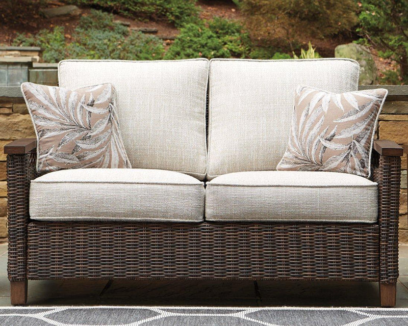Paradise Trail Outdoor Loveseat, Lounge Chairs and Fire Pit Table - My Sweet Home Furniture (Queens, NY)