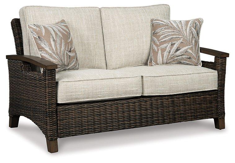 Paradise Trail Outdoor Loveseat, Lounge Chairs and Fire Pit Table - My Sweet Home Furniture (Queens, NY)
