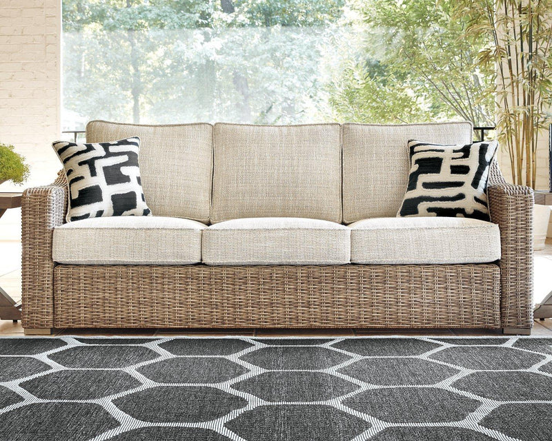 Beachcroft Outdoor Sofa, Lounge Chairs and Fire Pit - My Sweet Home Furniture (Queens, NY)