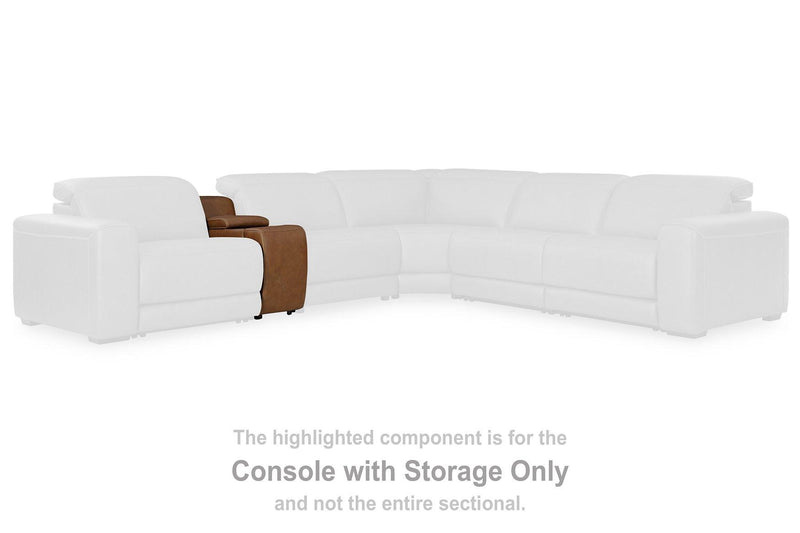 Magic Man Power Reclining Sectional with Console - My Sweet Home Furniture (Queens, NY)