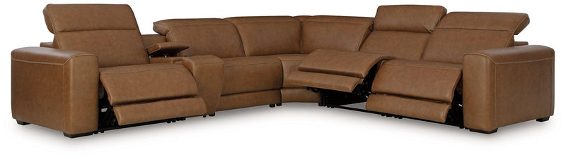 Magic Man Power Reclining Sectional with Console - My Sweet Home Furniture (Queens, NY)