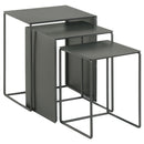 Imez 3-piece Rectangular Metal Nesting Table Grey - My Sweet Home Furniture (Queens, NY)