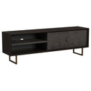 Marsden 2-door Wood 70" TV Stand Charcoal Black - My Sweet Home Furniture (Queens, NY)