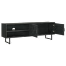 Marsden 2-door Wood 70" TV Stand Charcoal Black - My Sweet Home Furniture (Queens, NY)