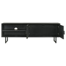 Marsden 2-door Wood 70" TV Stand Charcoal Black - My Sweet Home Furniture (Queens, NY)