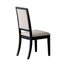 Louise Upholstered Dining Side Chairs Black and Cream (Set of 2) - My Sweet Home Furniture (Queens, NY)