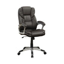 Kaffir Adjustable Height Office Chair Dark Brown and Silver
