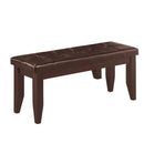 Dalila Tufted Upholstered Dining Bench Cappuccino and Black - My Sweet Home Furniture (Queens, NY)