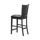 Jaden Upholstered Counter Height Stools Black and Espresso (Set of 2) - My Sweet Home Furniture (Queens, NY)