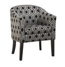 Jansen Hexagon Patterned Accent Chair Grey and Black - My Sweet Home Furniture (Queens, NY)