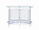Amarillo 2-tier Bar Unit White and Chrome - My Sweet Home Furniture (Queens, NY)
