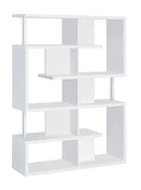 Hoover 5-tier Bookcase White and Chrome - My Sweet Home Furniture (Queens, NY)