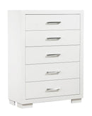 Jessica 5-drawer Chest White - My Sweet Home Furniture (Queens, NY)
