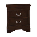 Louis Philippe 2-drawer Nightstand Cappuccino - My Sweet Home Furniture (Queens, NY)