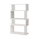 Emelle 4-tier Bookcase White and Clear - My Sweet Home Furniture (Queens, NY)