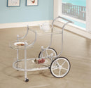 Sarandon 3-tier Serving Cart Chrome and Clear - My Sweet Home Furniture (Queens, NY)
