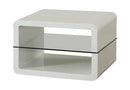 Elana Square 2-shelf End Table Glossy White - My Sweet Home Furniture (Queens, NY)