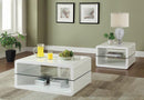 Elana Square 2-shelf End Table Glossy White - My Sweet Home Furniture (Queens, NY)