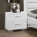 Felicity 2-drawer Nightstand Glossy White - My Sweet Home Furniture (Queens, NY)