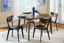 Jedda Upholstered Dining Chairs Dark Walnut and Black (Set of 2) - My Sweet Home Furniture (Queens, NY)