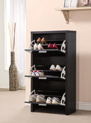 Vivian 3-drawer Shoe Cabinet Black - My Sweet Home Furniture (Queens, NY)